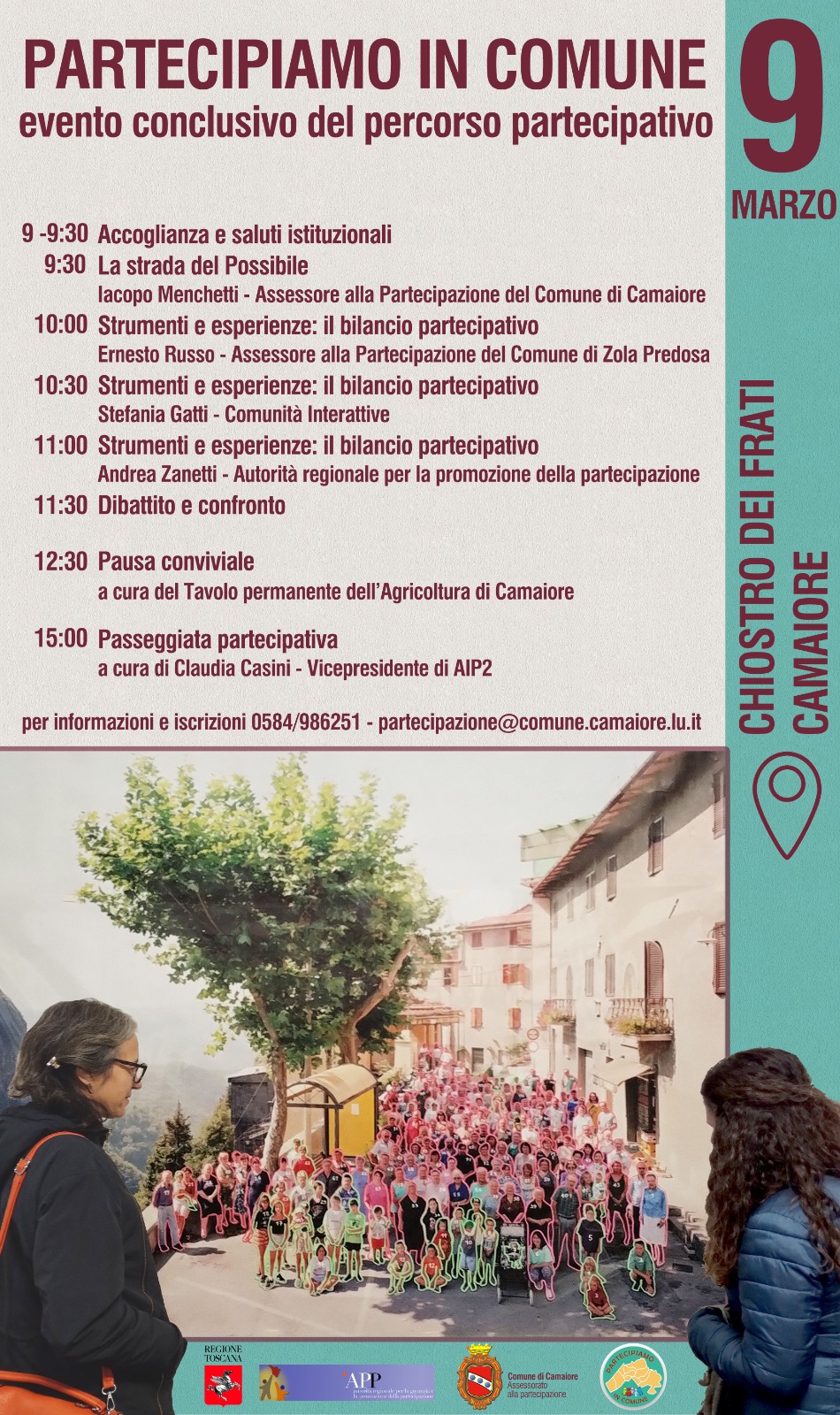Camaiore, Partecipazione Territoriale: sabato 9 marzo la giornata conviviale conclusiva